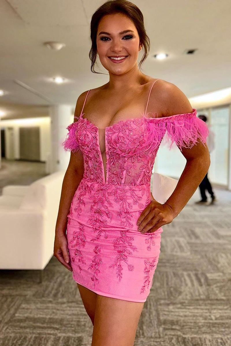 tuckernuck dress Tuckernuck Hot Pink Feather Jamie Dress Hot Pink / S