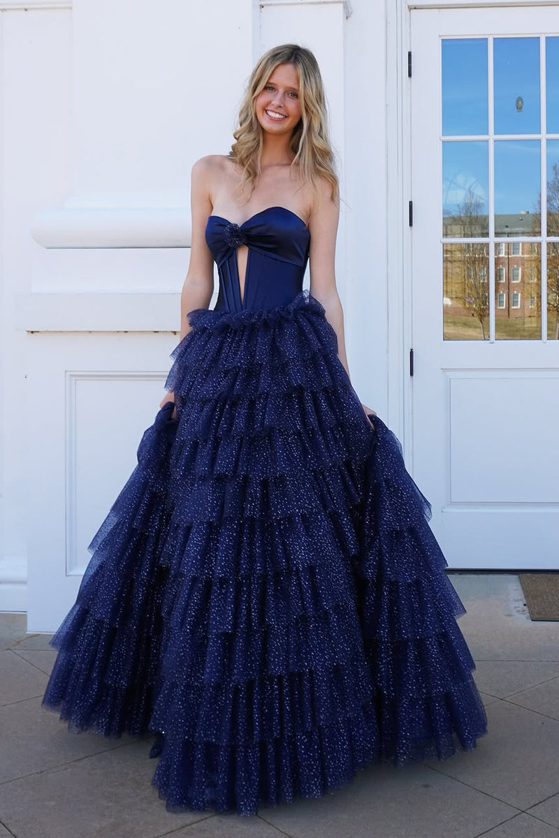 chinese dress ladies Lilly Black Sparkly Mermaid V Neck Beaded Satin Long Prom Dress