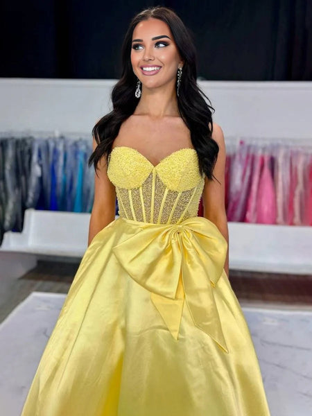 Gorgeous A Line Sweetheart Purple Satin Prom Dress with Beading AB25101510