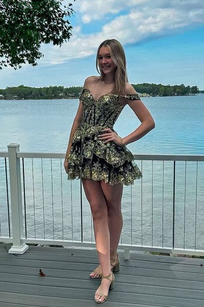 Cute A Line Off the Shoulder Hot Pink Tulle Sparkly Party Dresses AB24102814