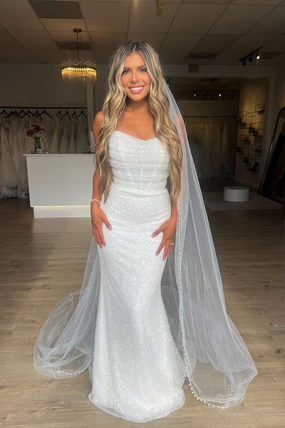 Charming Luxurious Sequins Sweetheart Bridal Dresses AB24102903