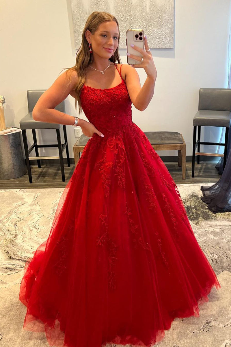 Cute Ball Gown Sweetheart Red Tulle Lace Prom Dresses AB083106 Anniebride Cute Ball Gown Sweetheart Red Tulle Lace Prom Dresses AB083106 Anniebride