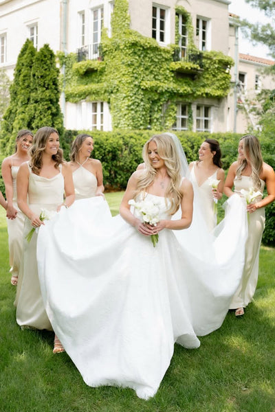 Fashion Ball Gown Strapless Satin Wedding Dress VK05060704