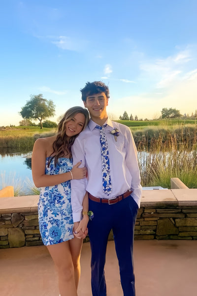 Cute Bodycon Strapless Floral Print Party Dress with Split AB24224