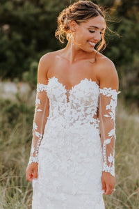 Fairy Mermaid Sweetheart Lace Wedding Dresses AB4010107