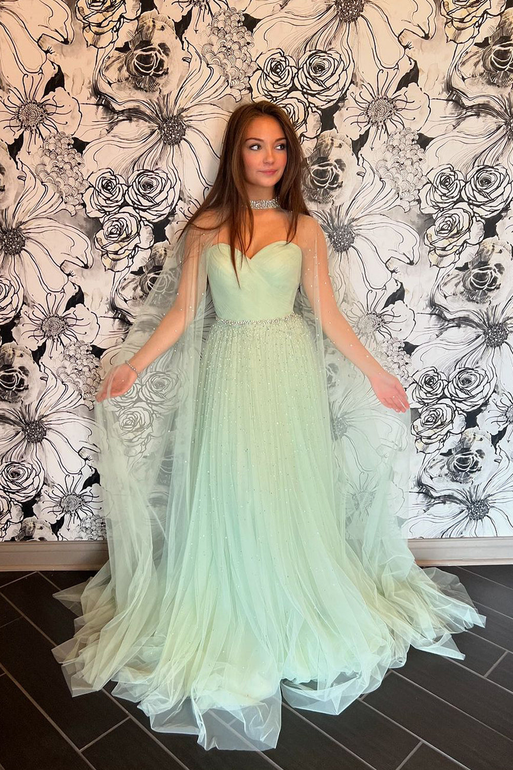 Cute A Line Sweetheart Light Green Tulle Prom Dress Anniebride Cute A Line Sweetheart Light Green Tulle Prom Dress Anniebride