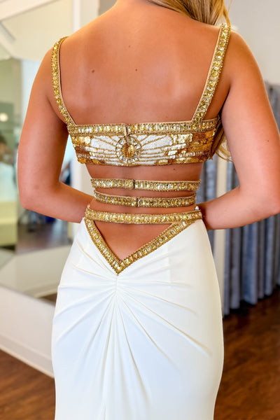 Gorgeous Mermaid Straps Satin Long Prom Dress with Beading AB26070515