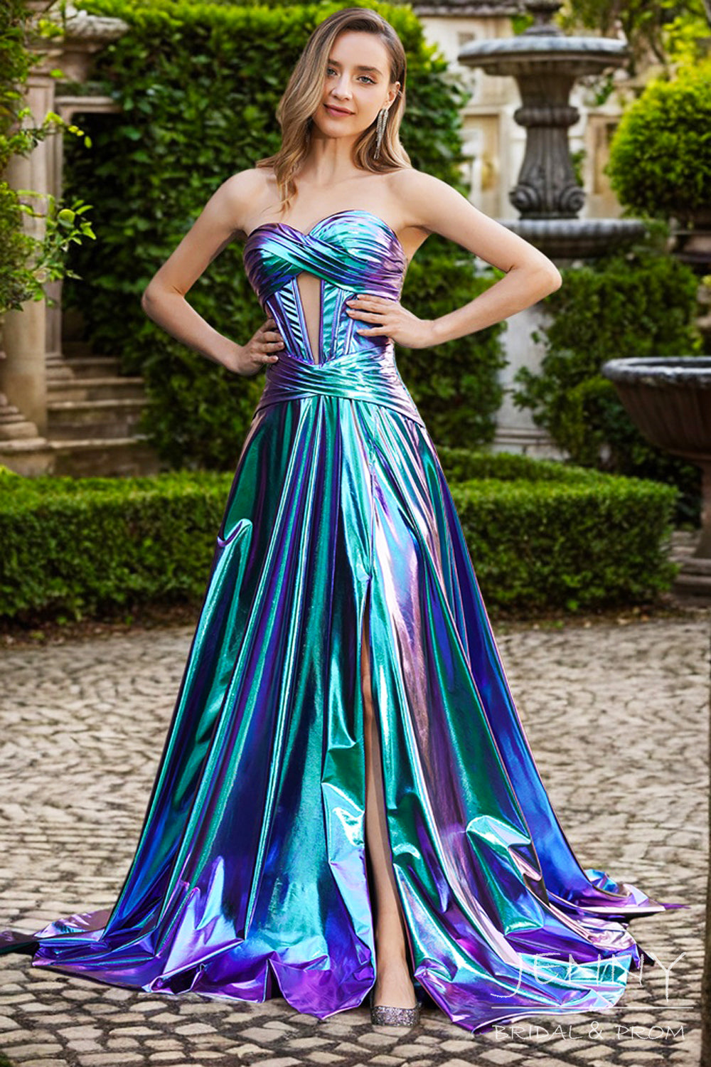 Gold Sequin Maid Of Honor Dress Jovani 40759 Sleeveless Sequin Gown With Plunging V-Neckline Madeline's Gold Sequin Maid Of Honor Dress Jovani 40759 Sleeveless Sequin Gown With Plunging V-Neckline Madeline's