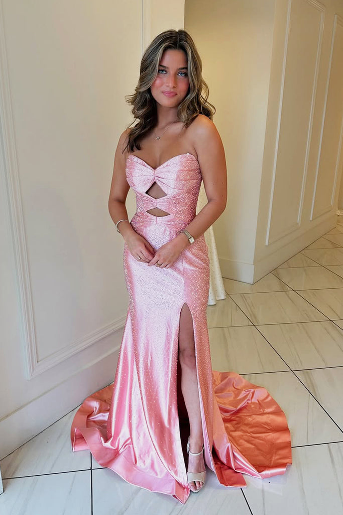 coral satin dress Pink Bridesmaid Matte Size 1X This matte satin cowl neck bridesmaid dress with ultra Celine Dress ~ Coral Luxe