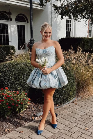 Sweet A Line Sweetheart Jacquard Satin Keyhole Homecoming Cake Dress AB25092515