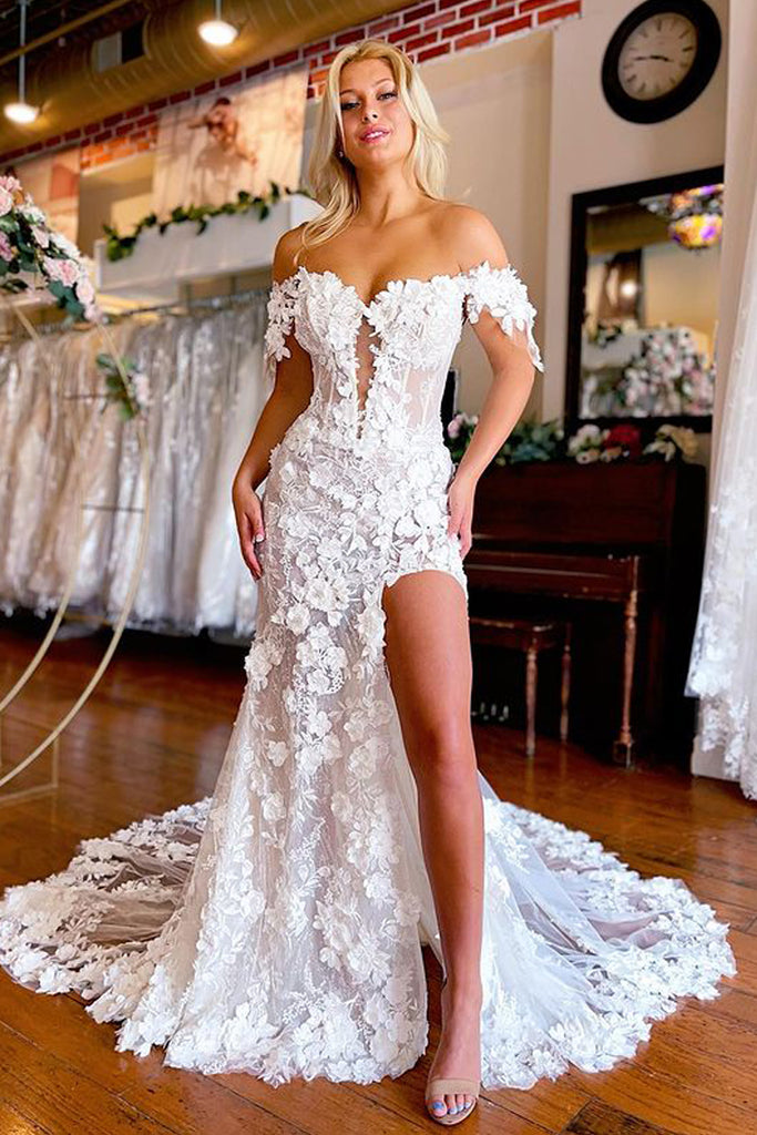 v neck cap sleeve lace wedding dress Cap sleeves V Neck Lace With Beads A-line Wedding Dress With Train C0011, Ivory
