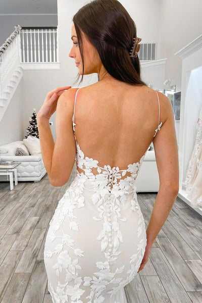 Charming Mermaid Sweetheart Lace Long Wedding Dresses AB121303