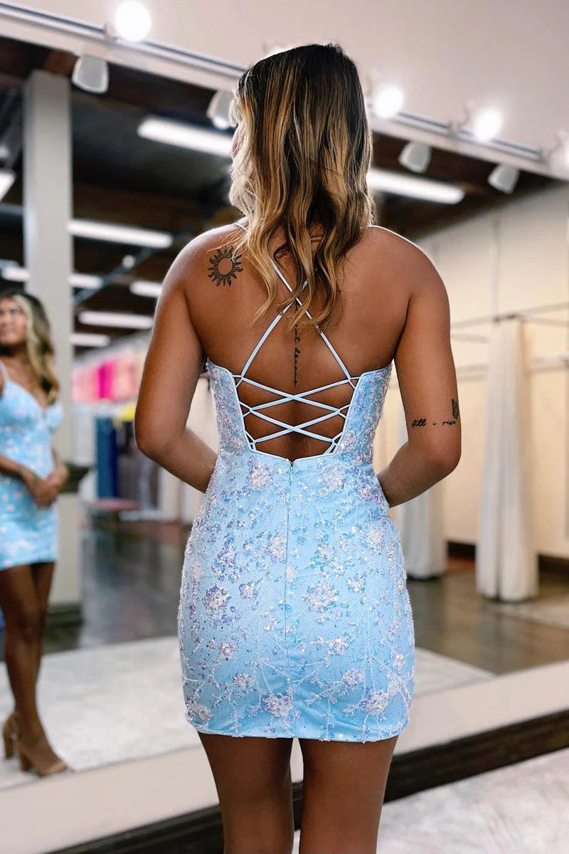 Light Blue Dillards Blue Homecoming Dress Backless Sequin Short Light Blue Homecoming Dress Light Blue 00 Light Blue Dillards Blue Homecoming Dress Backless Sequin Short Light Blue Homecoming Dress Light Blue 00