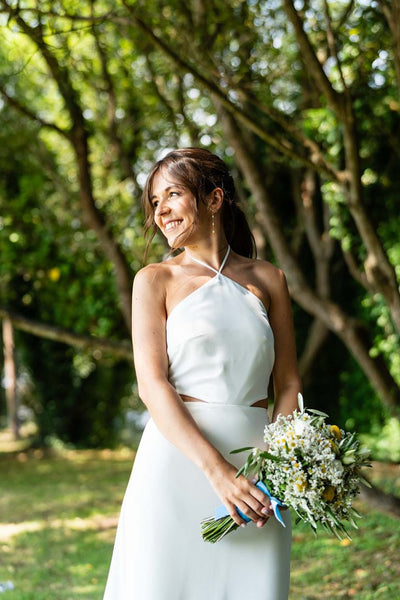 Simple Mermaid Straps Satin Wedding Dress AB25092907