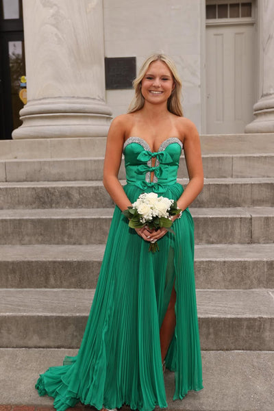 Cute A Line Sweetheart Cutout Chiffon Prom Dress with Beading AB2604080