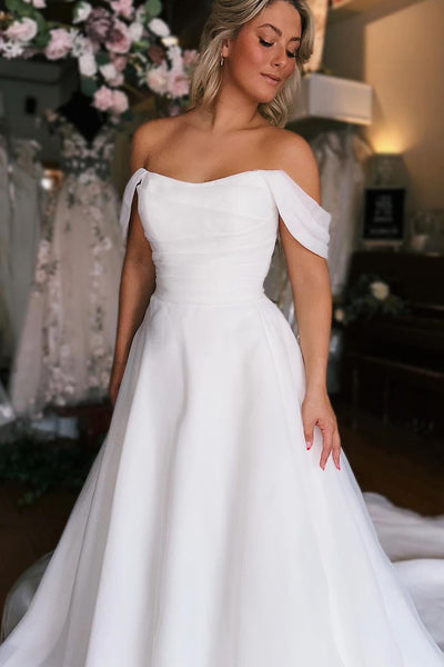 Fairy A Line Scoop Neck Chiffon Wedding Dresses AB101703