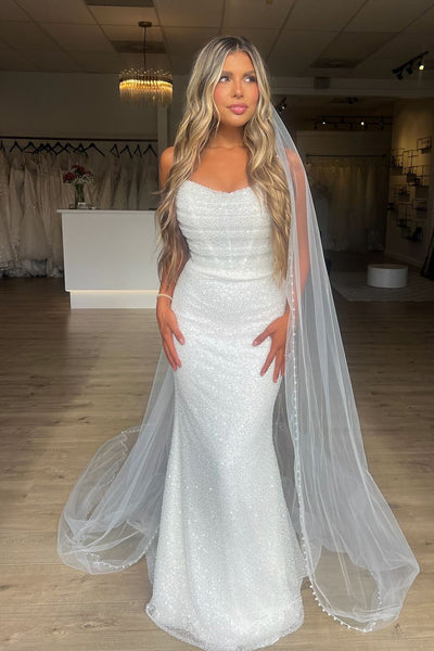Charming Luxurious Sequins Sweetheart Bridal Dresses AB24102903