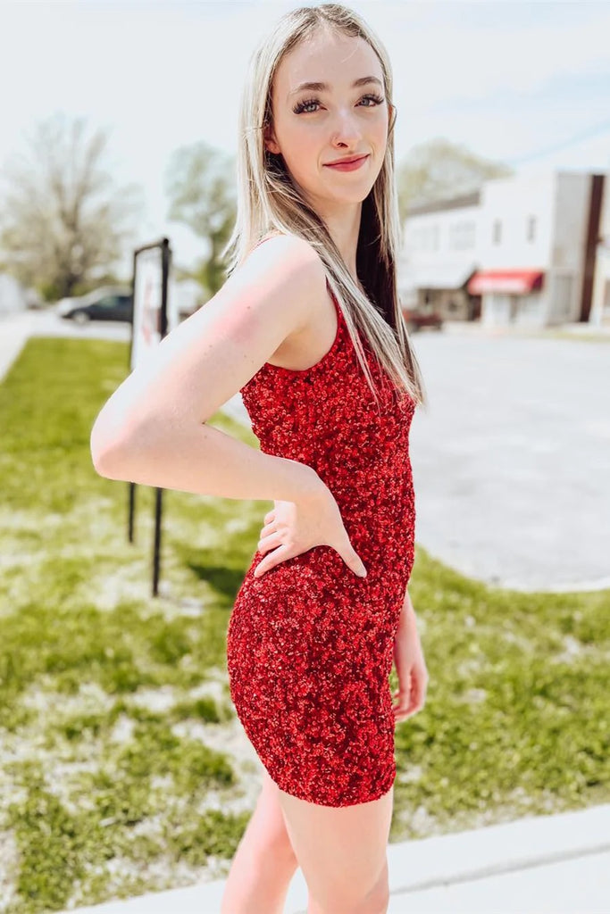 red short bodycon homecoming dress Wedtrend Women Stylish Red Homecoming Dress with Lace Up Back Bodycon Corset Short Cocktail Party Dress, Red / US4