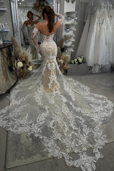 Stunning Mermaid Sweetheart Lace Wedding Dress with Appliques AB26022811