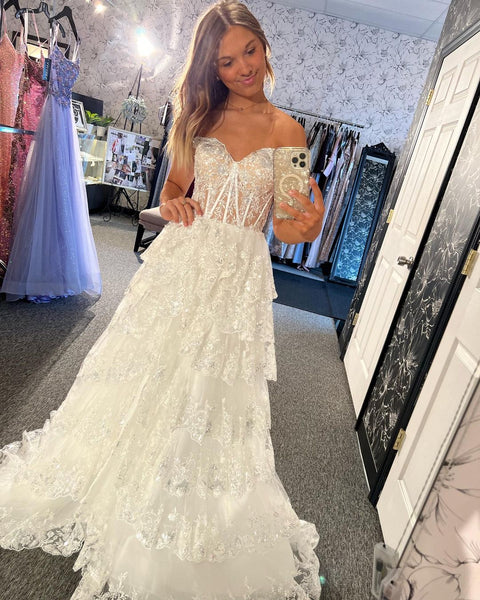 Cute A Line Tutu Sparkly Lace Prom DressesSweetheart Hot Pink Sequins Long Prom Dresses AB11702